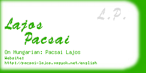 lajos pacsai business card